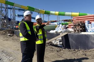 VIDEO Aquapark modern la Buzău. Tobogane, piscină cu valuri şi apă sărată de la Monteoru