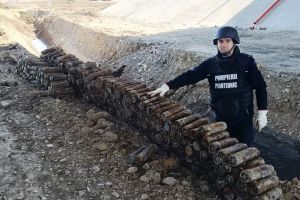 Sute de proiectile neexplodate, din Al Doilea Război Mondial, descoperite în zona Tişiţa