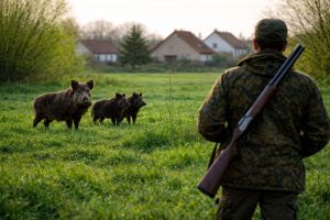 „Au plecat”. Vânătorii patrulează în Sântandrei pentru a descuraja revenirea mistreţilor