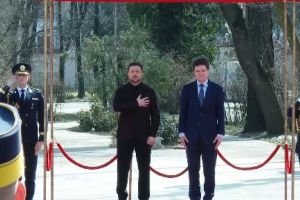 VIDEO. Presedintele Ucrainei, Volodimir Zelenski, a ajuns la Palatul Cotroceni       