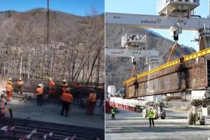 Progres de 12% pe lotul 3 Cornetu – Tigveni al autostrăzii Sibiu-Piteşti: sunt mobilizaţi 1.500 de muncitori / video