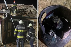 FOTO. Femeie arsă în propria casă, în judeţul Satu Mare! Locuinţa a luat foc.