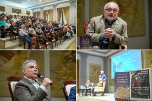 „Complicitate intelectuală” la Oradea: un istoric, Adrian Cioroianu, şi un filozof, Mihai Maci, şi-au prezentat unul altuia cărţile (FOTO)