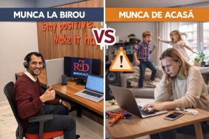 Munca de acasă sau birou? De ce tot mai mulţi profesionişti aleg spaţiile de coworking precum RED BRICKS