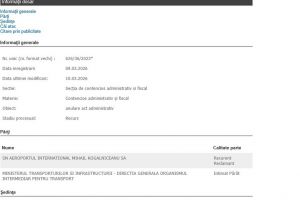 Litigiu intre Aeroportul Mihail Kogalniceanu si Ministerul Transporturilor, pornit de la o erata. Cazul a ajuns la Curtea de Apel Constanta (DOCUMENTE)  
