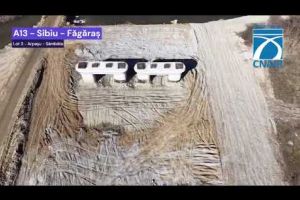 VDEO Autostrada Sibiu – Făgăraş: Lotul 3 a depăşit 30% grad de execuţie! Peste 500 de muncitori şi 150 utilaje pe şantier