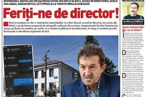 Nu rataţi noul BIHOREANUL tipărit: Nou caz revoltător de abuzuri sexuale, într-o şcoală din Bihor. Ce fac autorităţile?