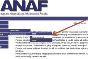 Formular electronic inteligent pentru Declaraţia Unică