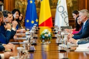 Presedintele Nicusor Dan si secretarul general OCDE Mathias Cormann discuta aderarea Romaniei la organizatie si Studiul Economic 2026