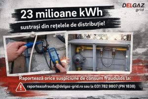 Furturi de energie în cele 20 de judeţe din aria operaţională a companiei Delgaz Grid