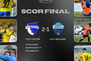 Se joacă! Turceni învinge Negomir şi se apropie de lider