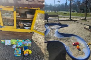 Gest emoţionant al unei mame în Sibiu: a lăsat jucării în parc pentru copiii care nu au / foto