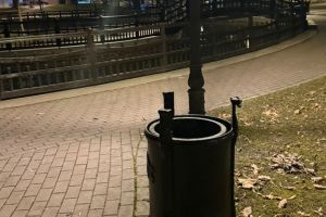 Coşuri de gunoi vandalizate în parc. ”Data viitoare se va lăsa cu sancţiuni”