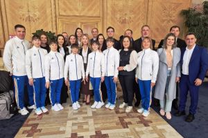 Gimnasta focşăneancă Bianca Holban, parte din lotul CNOPJ Oneşti la evenimentele dedicate Nadiei Comăneci la Bruxelles