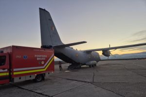 Misiune umanitara. Aeronava Spartan transporta pacienti cu arsuri in Germania