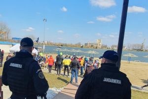 Jandarmii, in dispozitiv,  la Crosul Primaverii din municipiul Tulcea