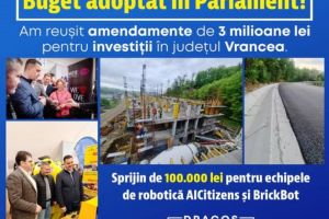 Bugetul pe 2026, adoptat în Parlament. Deputatul Dragoş Ciobotaru: „3 milioane de lei vor ajunge în judeţul Vrancea pentru diverse investiţii”