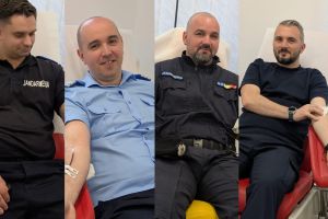 Jandarmii ialomiţeni marchează începutul activităţilor de Ziua Jandarmeriei cu o campanie de donare de sânge