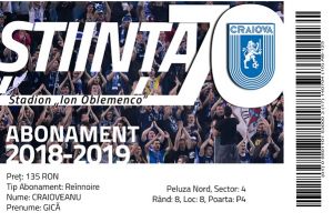 Clubul Universitatea Craiova anunţă faptul că miercuri, 23 mai 2018, începând cu 13:00, se dă startul la vânzarea abonamentelor pentru noul sezon competiţional 2018 – 2019 (Liga I Betano – sezon regulat şi Play-Off)