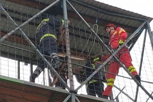 Pompierii militari teleormăneni – pregătiţi pentru intervenţii la înălţime