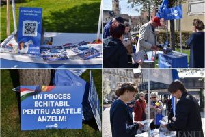 Câţiva activişti Citizen Go Ungaria s-au strâns în centrul Oradiei pentru susţinerea abatelui Fejes: „Apărăm moştenirea creştină”