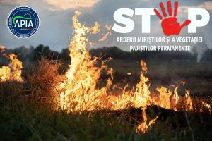 APIA atrage atenţia că este interzisă arderea miriştilor şi a vegetaţiei pajiştilor permanente