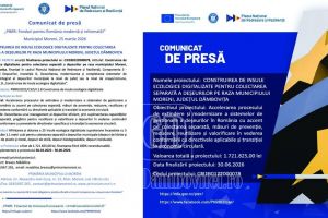 Comunicat de presă „PNRR: Fonduri pentru România modernă şi reformată!” Municipiul Moreni, 25 martie 2026 CONSTRUIREA DE INSULE ECOLOGICE DIGITALIZATE PENTRU COLECTAREA  SEPARATĂ A DEȘEURILOR PE RAZA MUNICIPIULUI MORENI, JUDEȚUL DÂMBOVIȚA