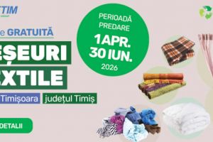 RETIM şi ADID Timiş anunţă o nouă campanie de colectare a deşeurilor textile cu predare GRATUITĂ din 2026, în Zona 1 Timişoara