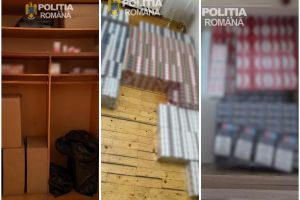 Percheziţii la Oradea şi Ceica într-un dosar de contrabandă: peste 5.000 de pachete de ţigarete confiscate, un bărbat reţinut (FOTO)