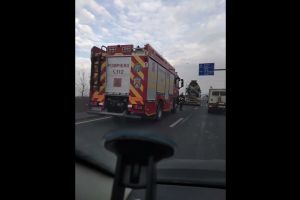 VIDEO Accident grav pe Centura Braşovului între o autobetonieră şi un autoturism