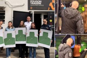 FOTO. Jurnaliştii din Timişoara au pus mâna pe armă. Competiţie inedită de Ziua Jandarmeriei