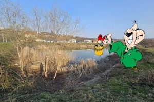 O apă şi-un pământ... Lacul Universităţii dintre dealuri va ajunge la Primăria Oradea (FOTO)