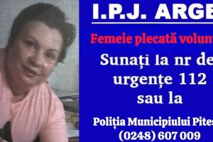 Argeş: Femeie de 43 ani, căutată de poliţişti