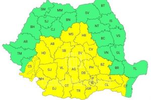 DÂMBOVIȚA: Rafale de vânt de până la 70 km/h
