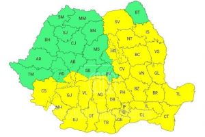 COD GALBEN de ploi până pe 30 martie, valabil şi pentru judeţul Dâmboviţa