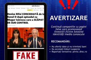 Escrocherii online cu investitii fictive! Pagini false si reclame inselatoare, semnalate de DNSC