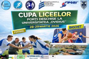 Constanta: Cupa Liceelor - Porti Deschise la Universitatea Ovidius 2026. Participa 30 de echipe, la intreceri la fotbal si baschet