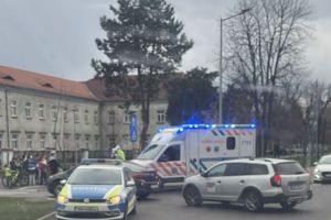 Accident în Terezian: biciclist lovit de o maşină / foto