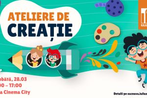 Atelierele de creaţie revin la Iulius Mall Suceava: weekend plin de imaginaţie şi spectacol de teatru pentru cei mici