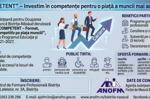 AJOFM: Programe de formare profesională prin proiectul ”Competent”