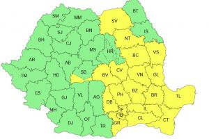 Cod galben de ploi in judetele Constanta si Tulcea! Detalii de la ANM