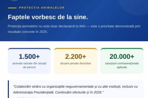FOTO. MAI: Ministrul Catalin Predoiu - Peste 1.500 de animale salvate si mii de sanctiuni aplicate in 2025