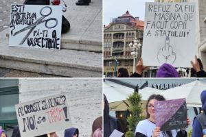 VIDEO. Manifest pro-avort în centrul Timişoarei. Susţinere pentru libertatea de decizie
