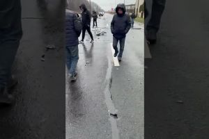 VIDEO Accident rutier pe DN1, la ieşirea din Braşov spre Predeal, în dreptul baloanelor albe de fotbal