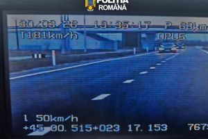 Șofer din Târgu Jiu, prins cu 181 km/h şi fără ITP