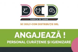 Anunţ de angajare! Doly- Com Distribuţie Botoşani caută personal pentru curăţenie şi igienizare