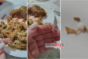 FOTO. Sarmale cu ,,surprize”. O sătmăreancă a găsit plastic şi hârtie în mâncarea cumpărată de la supermarket
