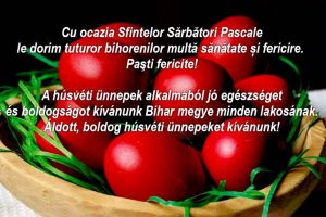 Cu ocazia Sfintelor Sărbători Pascale le dorim tuturor bihorenilor multă sănătate şi fericire!