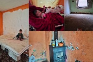 FOTO. O mamă (19 ani) din judeţul Satu Mare are nevoie urgentă de ajutor. Îşi creşte singură copiii în condiţii grele