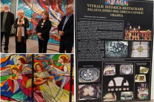 Vitralii spectaculoase: Amalia Verzea şi-a deschis prima expoziţie personală la Oradea. Artista va reface şi lucrarea din Palatul Episcopal Greco-Catolic, distrusă în incendiu (FOTO)